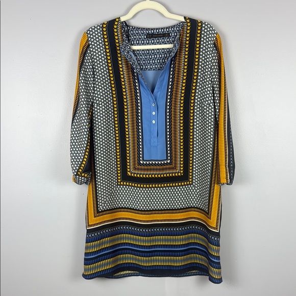 Zara Geometric Print Women's Tunic Dress with Pockets Size XL - Picture 2 of 12